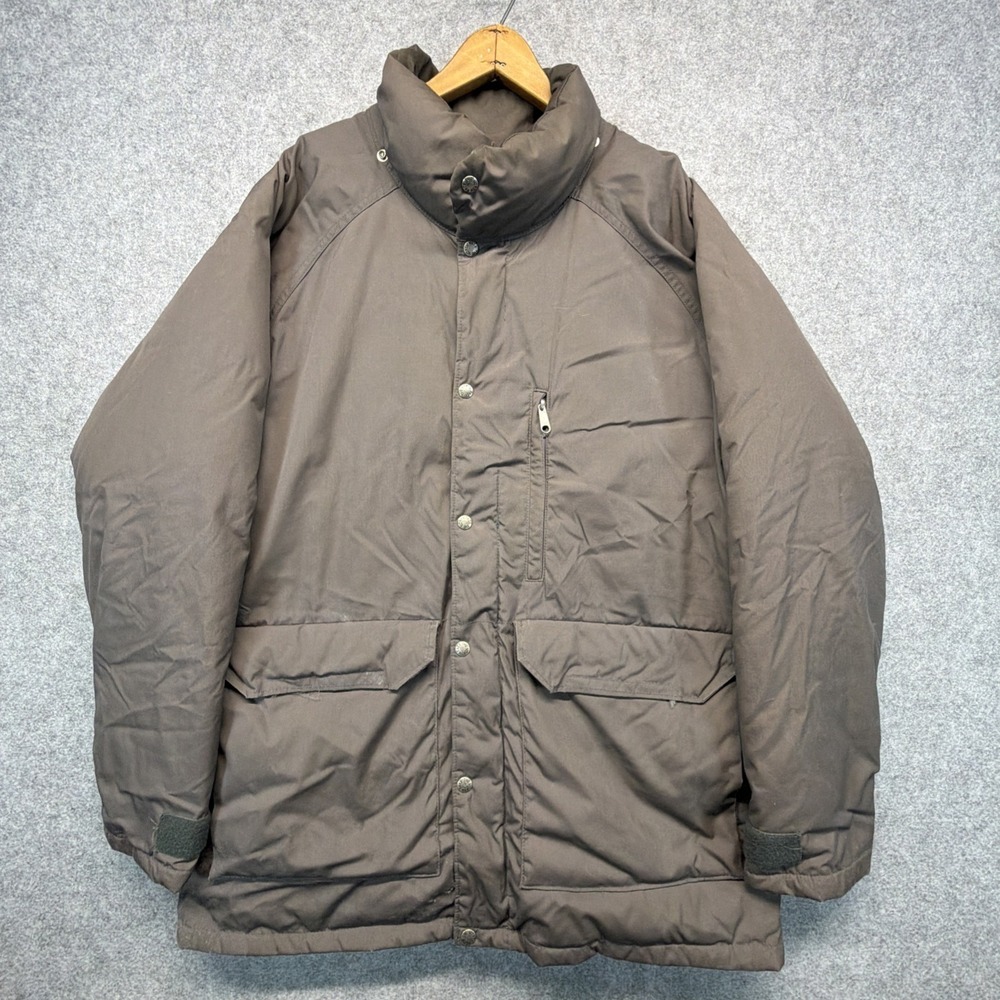 VTG 70s The North Face Brown Label Expedition Puffer Down Jacket XL Brown